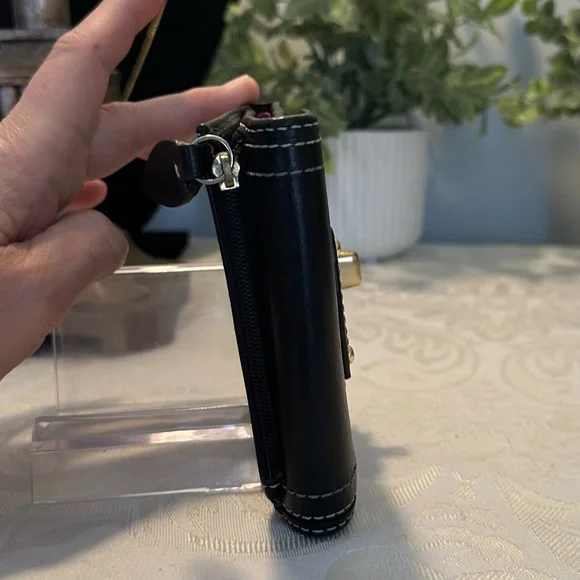 Coach‎ Y2K Legacy Turnlock Wallet Black Leather & Brass - Picture 6 of 14